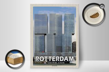 Panneau en bois voyage 30x40cm Rotterdam Pays-Bas De Rotterdam 2