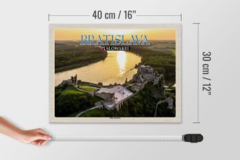 Panneau en bois voyage 40x30cm Château de Bratislava Slovaquie par Devin 4
