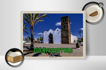 Panneau en bois voyage 40x30cm Fuerteventura Espagne Centro Arte Canario 2