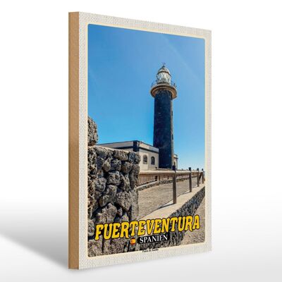 Cartel de madera viaje 30x40cm Fuerteventura España Punta de Jandia