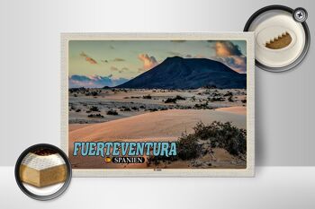 Panneau en bois voyage 40x30cm Fuerteventura Espagne El Jable dune mobile 2