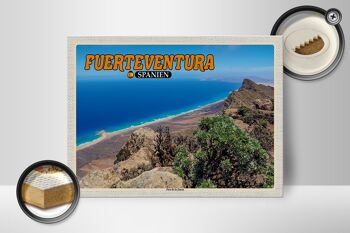 Panneau en bois voyage 40x30cm Fuerteventura Espagne Pico de la Zarza 2
