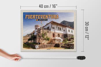 Panneau en bois voyage 40x30cm Fuerteventura Espagne Villa Hiver 4