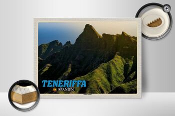 Panneau en bois voyage 40x30cm Tenerife Espagne Montagnes d'Anaga 2