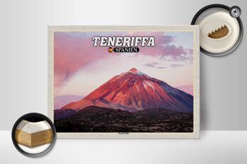 Panneau en bois voyage 40x30cm Tenerife Espagne Montagne Pico del Teide 2