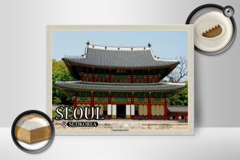 Panneau en bois voyage 40x30cm Séoul Corée du Sud Palais Changdeokgung 2