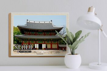 Panneau en bois voyage 40x30cm Séoul Corée du Sud Palais Changdeokgung 3