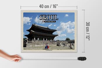 Panneau en bois voyage 40x30cm Séoul Corée du Sud Palais Gyeongbokgung 4
