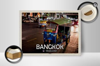 Panneau en bois voyage 40x30cm Bangkok Thaïlande Tuk Tuk cadeau 2