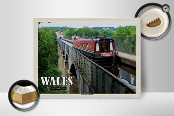 Panneau en bois voyage 40x30cm Pays de Galles Royaume-Uni Aqueduc de Pontcysyllte 2
