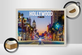 Panneau en bois voyage 40x30cm Hollywood USA Hollywood Boulevard 2