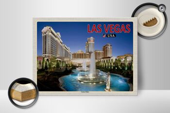 Panneau en bois voyage 40x30cm Las Vegas USA Caesars Palace Hotel Casino 2