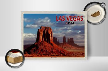 Panneau en bois voyage 40x30cm Las Vegas USA Plateau de Monument Valley 2