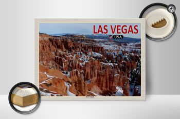 Panneau en bois voyage 40x30cm Las Vegas USA Bryce Canyon 2