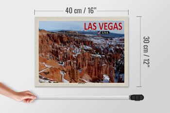 Panneau en bois voyage 40x30cm Las Vegas USA Bryce Canyon 4