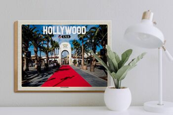 Panneau en bois voyage 40x30cm Hollywood USA Universal Studios 3