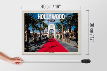 Panneau en bois voyage 40x30cm Hollywood USA Universal Studios 4