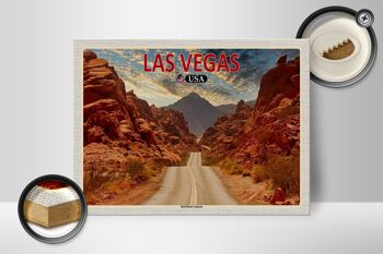 Panneau en bois voyage 40x30cm Las Vegas USA Red Rock Canyon 2