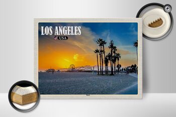 Panneau en bois voyage 40x30cm Los Angeles USA Beach Venice Beach 2