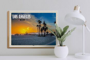 Panneau en bois voyage 40x30cm Los Angeles USA Beach Venice Beach 3
