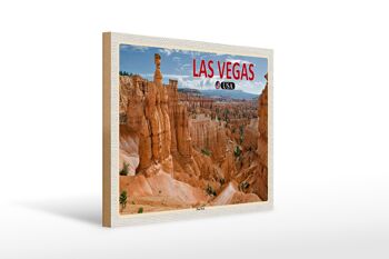 Panneau en bois voyage 40x30cm Las Vegas USA Zion Park cadeau 1