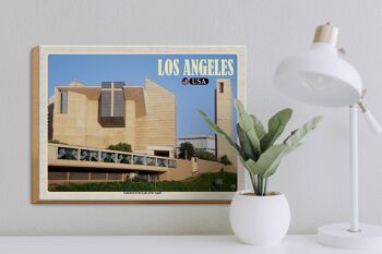 Panneau en bois voyage 40x30cm Cathédrale de Los Angeles Notre-Dame des Anges 3