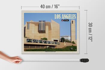Panneau en bois voyage 40x30cm Cathédrale de Los Angeles Notre-Dame des Anges 4