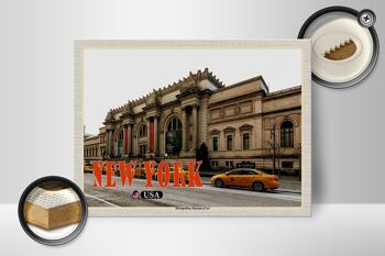 Panneau en bois voyage 40x30cm New York USA Metropolitan Museum of Art 2