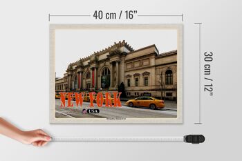 Panneau en bois voyage 40x30cm New York USA Metropolitan Museum of Art 4