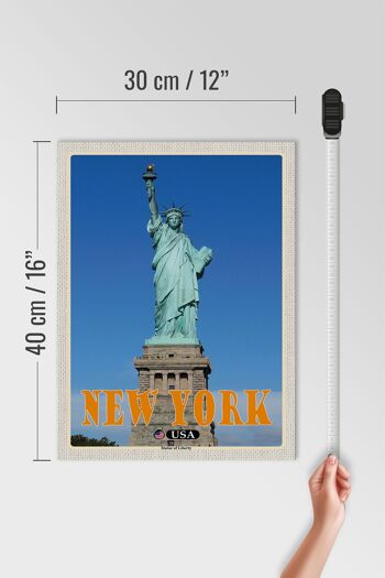 Panneau en bois voyage 30x40cm New York Statue de la Liberté Statue de la Liberté 4
