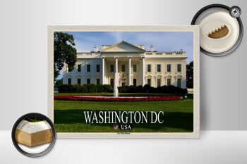 Panneau en bois voyage 40x30cm Washington DC USA Président de la Maison Blanche 2