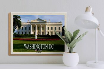 Panneau en bois voyage 40x30cm Washington DC USA Président de la Maison Blanche 3