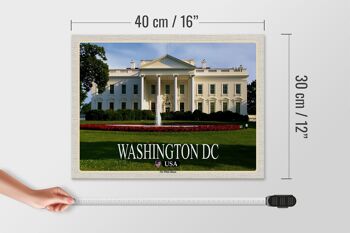Panneau en bois voyage 40x30cm Washington DC USA Président de la Maison Blanche 4