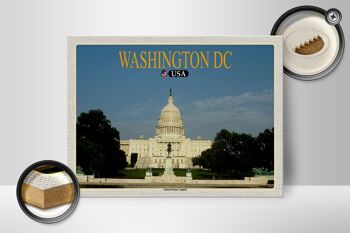 Panneau en bois voyage 40x30cm Washington DC USA Capitole des États-Unis 2