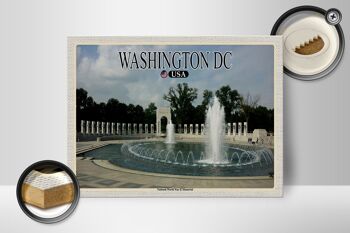 Panneau en bois voyage 40x30cm Washington DC USA National Woröd Memorial 2