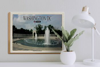 Panneau en bois voyage 40x30cm Washington DC USA National Woröd Memorial 3