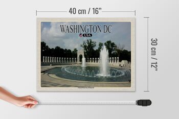Panneau en bois voyage 40x30cm Washington DC USA National Woröd Memorial 4