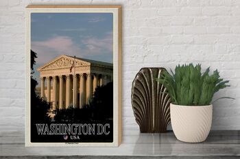 Panneau en bois voyage 30x40cm Washington DC USA Cour Suprême des États-Unis 3