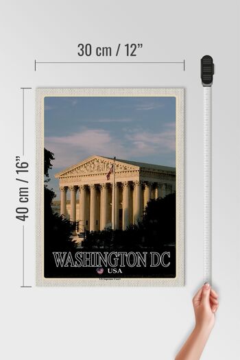 Panneau en bois voyage 30x40cm Washington DC USA Cour Suprême des États-Unis 4