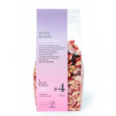#4 Granola da 250 g 100% frutti di bosco rosa - Adoro la colazione