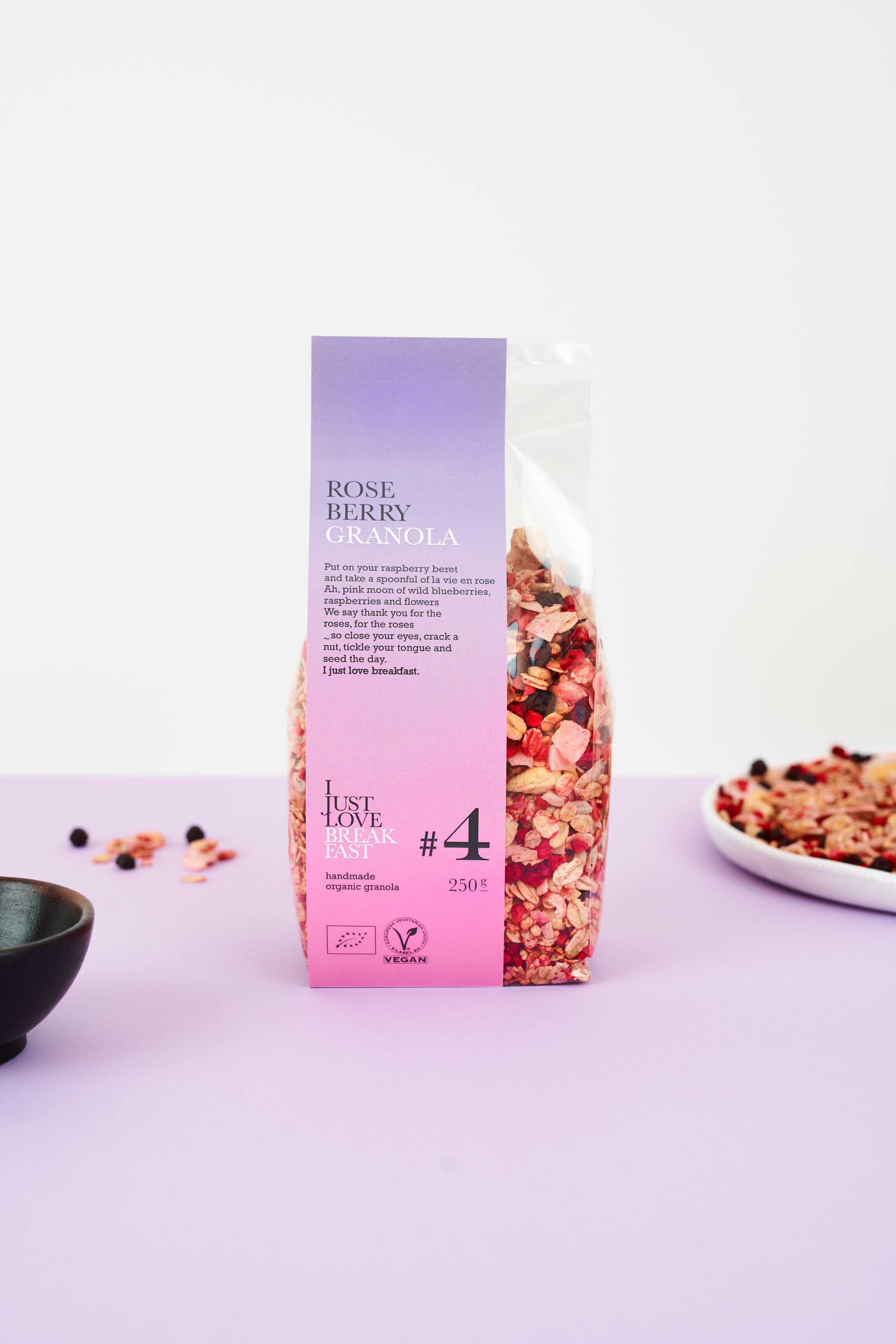 Granola ai frutti rosa al 100% n. 4 - 250 g - Adoro la colazione