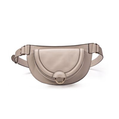 Ully fanny pack worn cross-body or at the waist in ecru leather