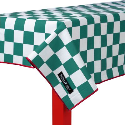 Tablecloth 140x250 Marshall - Green Squares