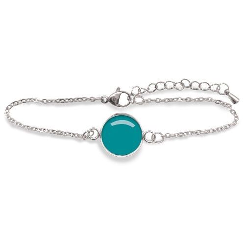 Bracelet Gourmette Flash Jade - Argent