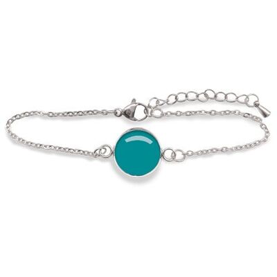 Flash Jade Curb Bracelet - Silver