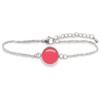 Strawberry Flash Curb Bracelet - Silver
