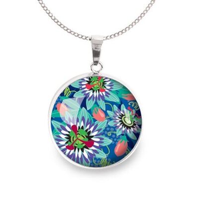 Passiflora chain necklace - Silver