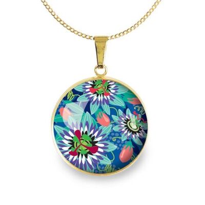 Collier chaîne Passiflore - Or