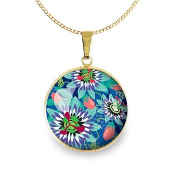 Collier chaîne Passiflore - Or 1