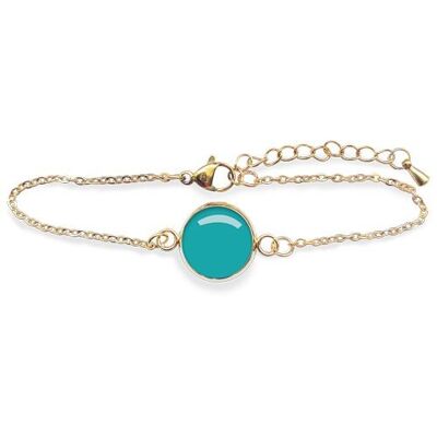 Bracelet Gourmette Flash Turquoise - Or